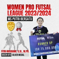 DOSEN BERPRESTASI – FITRI ROSDIANA MERAIH MEDALI PERAK WOMEN PRO FUTSAL LEAGUE